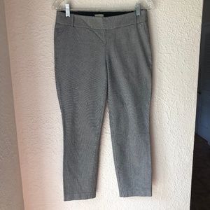 J Crew Houndstooth Black & White Crop Pants size 2